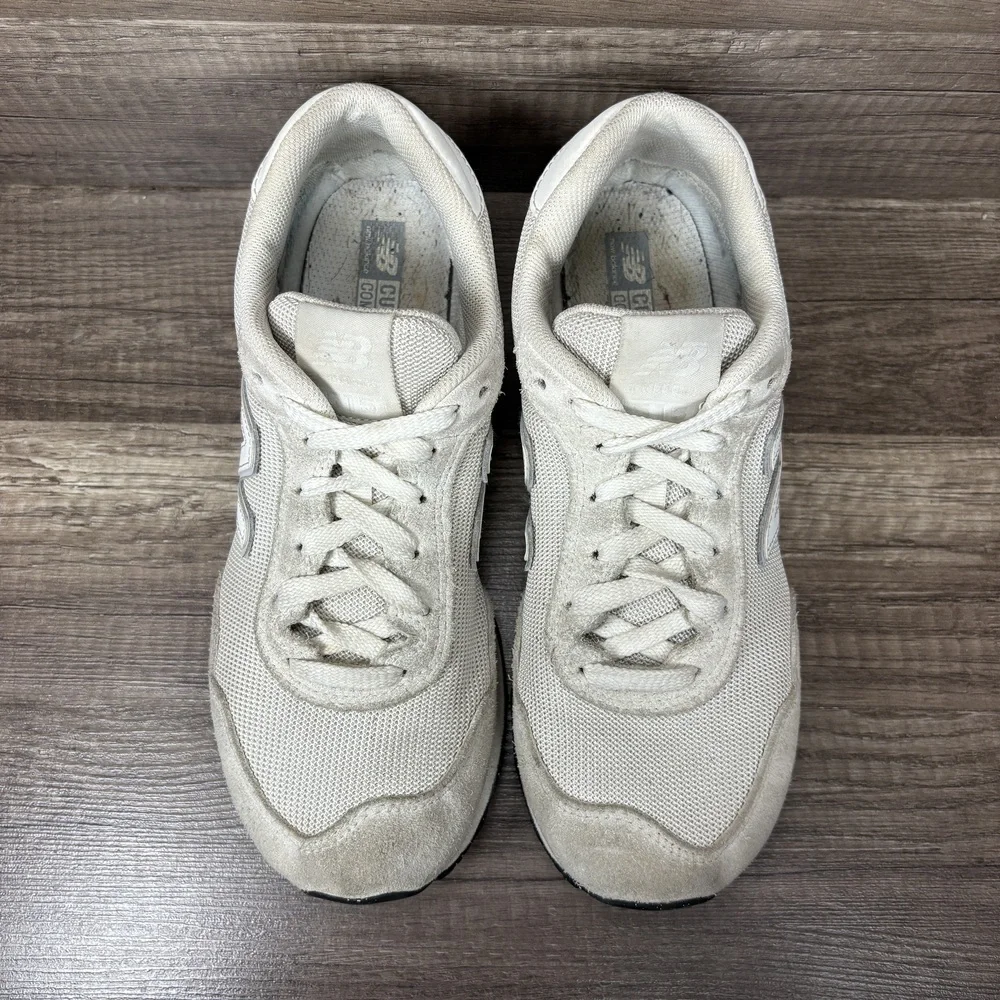 New Balance 515 Suede Gray White Womens US Size 7.5 EUR 38 WL515WHT Sneakers